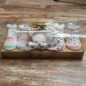 💜Chick Pea Sock & Headband set baby girl